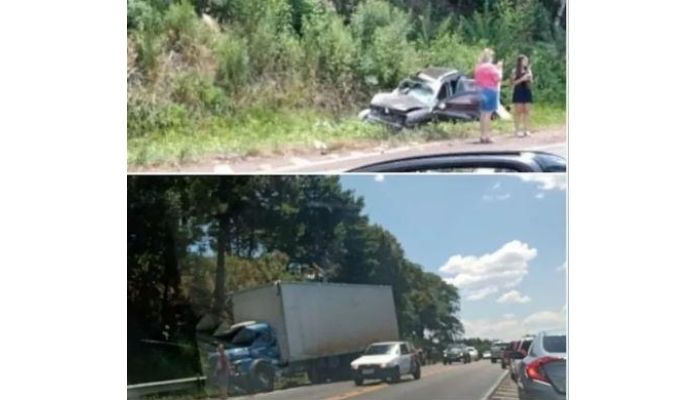 Ibema - Carro com placas de Ibema se envolve em acidente na BR 277 em Guarapuava, duas pessoas morreram no local
